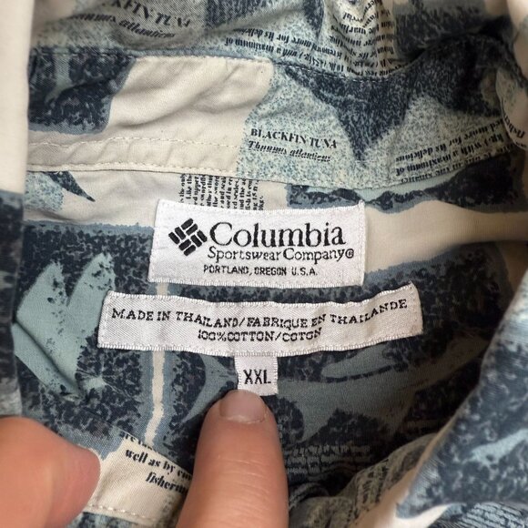 ✅ Mens XXL Columbia Short Sleeve Button-Up Shirt Lot Of 6 Fishing Designs Cotton - Picture 3 of 16